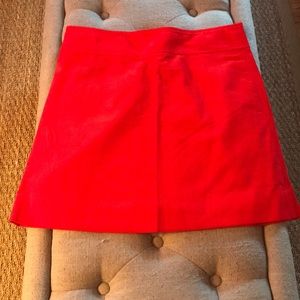 J.Crew corduroy skirt bright red orange 6